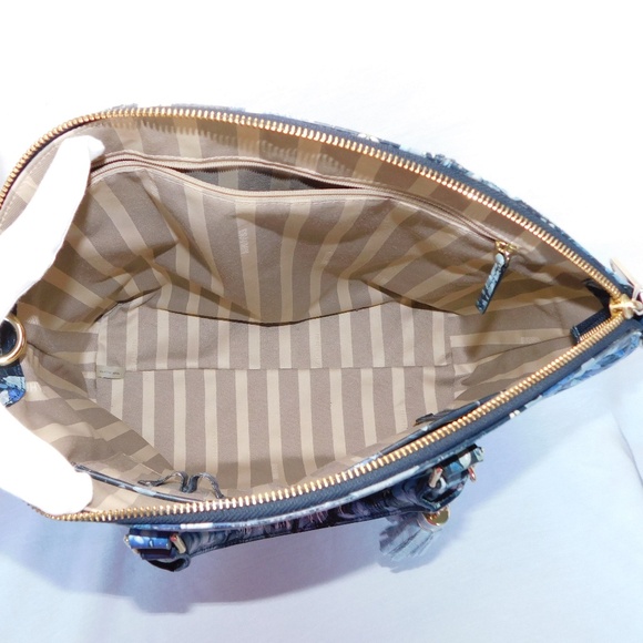 Brahmin Duxbury Satchel in Navy Madeleine - Picture 10 of 12